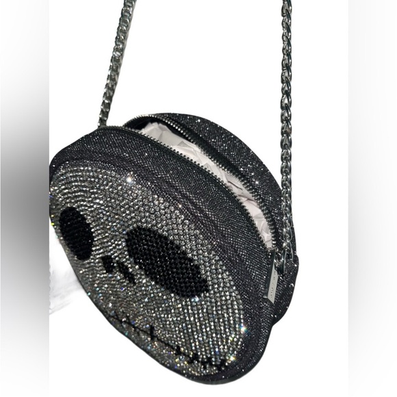 Disney x Skinny Dip Jeweled Jack Skellington Croasbody Bag with Zipper - Picture 4 of 4